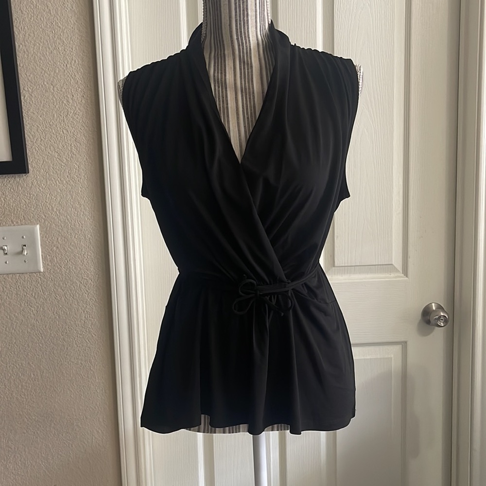 Sleeveless V-Neck Blouse